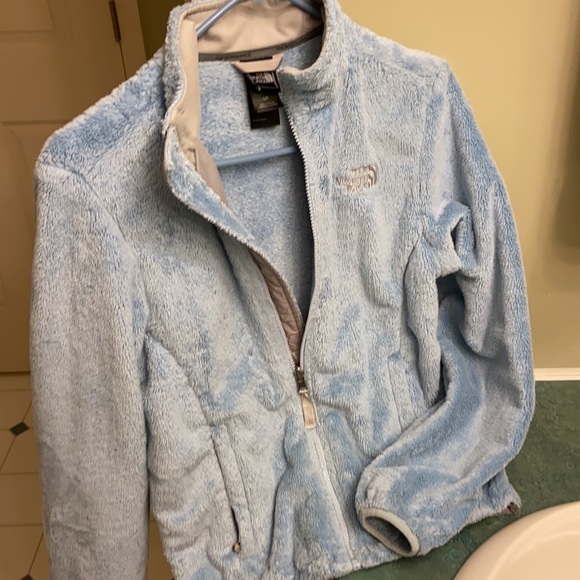 The North Face Fuzzy Fleece Light Blue Jacket women’s Small. - Picture 2 of 9